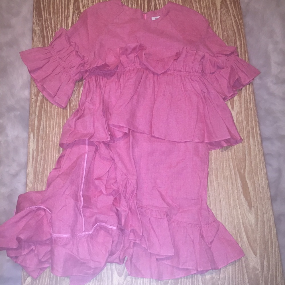 GOENJ ruffled mini dress